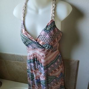 Multicolored Pink Rose Dress